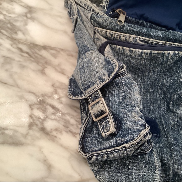 Denim Vintage Messenger Bag 12 x 12” Large softly worn.  No rips or stains. - Picture 4 of 5